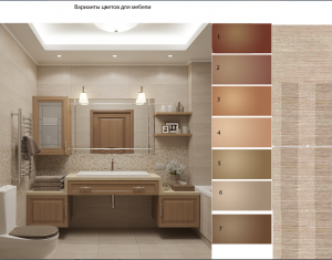 Цветовое решение ванной комнаты, дизайн интерьеров, вынных