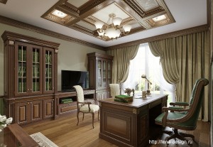 кабинет, дизайн кабинета, классический стиль, lena-design